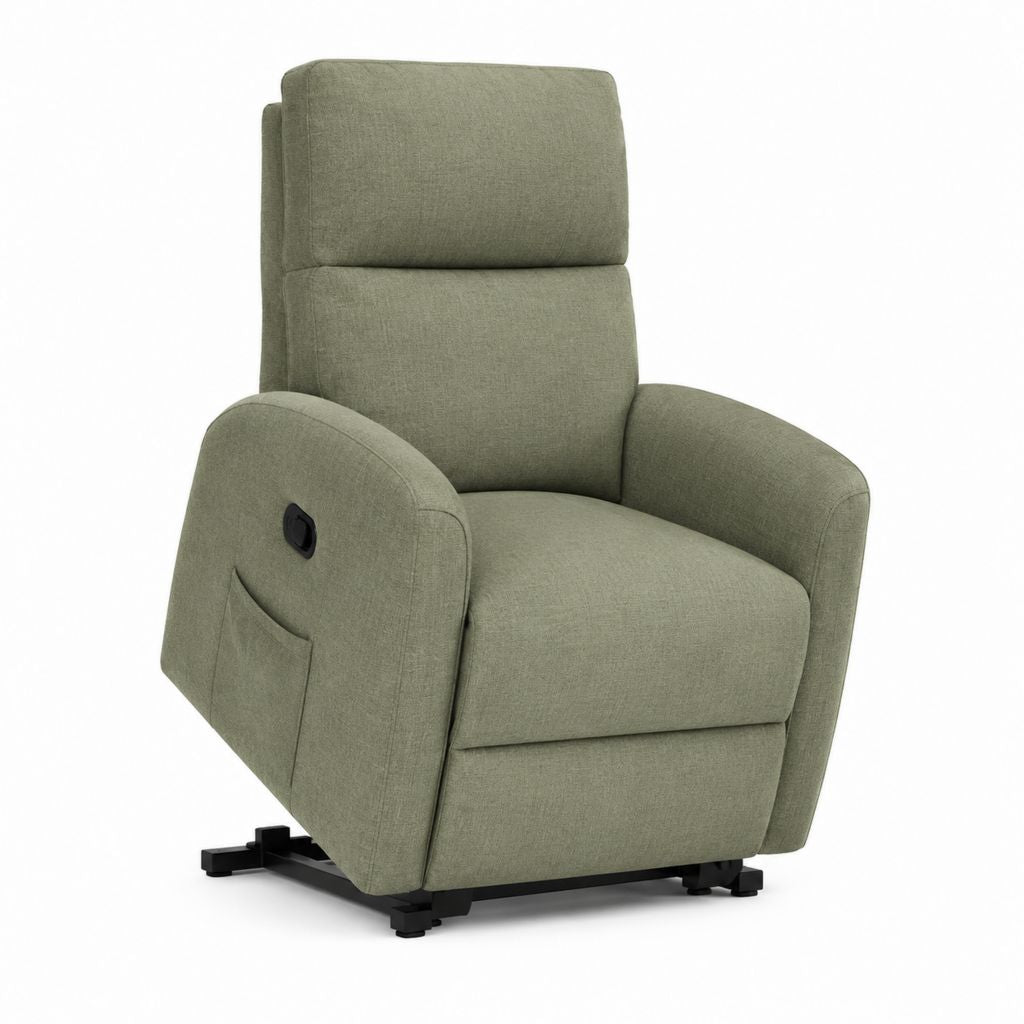 Relaxsessel mit manueller Liegefunktion Olivgrün Polyester 82 x 92 x 104 cm