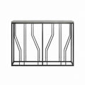 Konsolentisch Grau Schwarz MDF Stahl rechteckig 120 x 30 x 80 cm