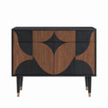 Sideboard Nussbaum Schwarz MDF rechteckig 120 x 40 x 90 cm